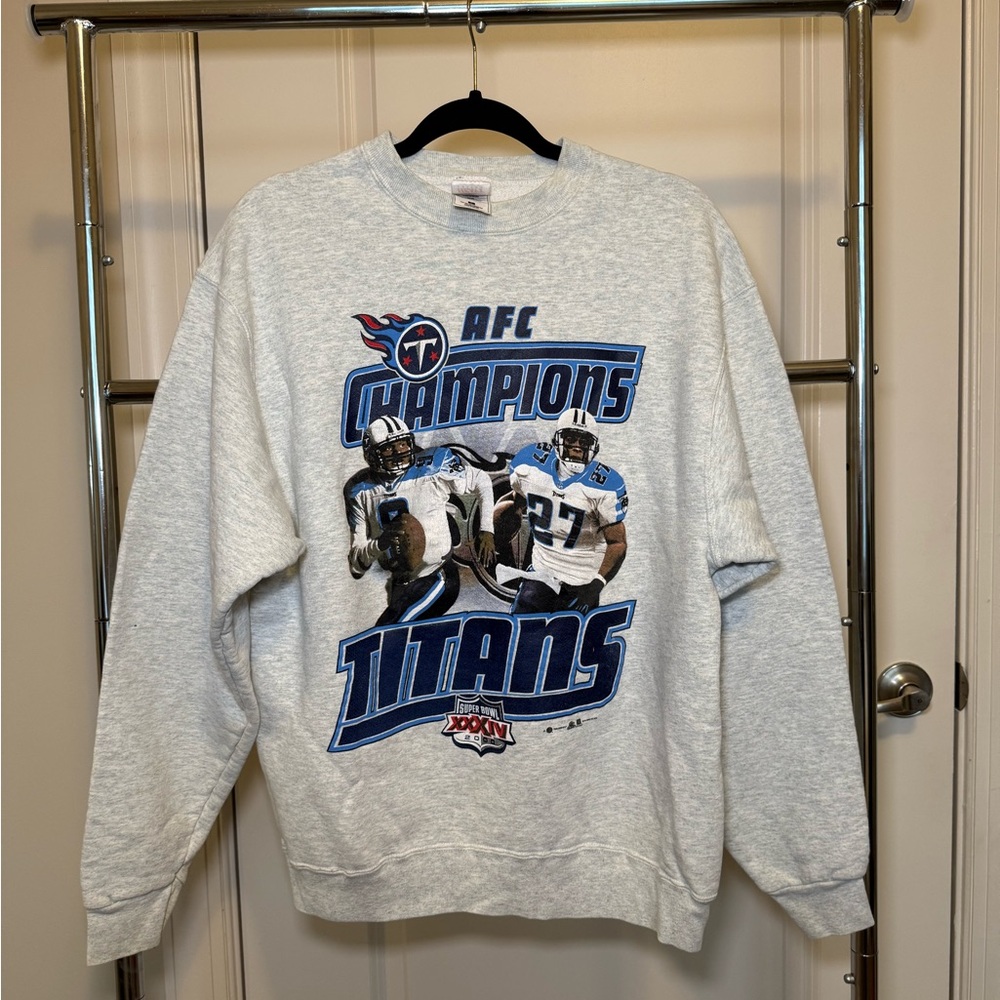 VINTAGE AFC Champions Titans Gray Sweater